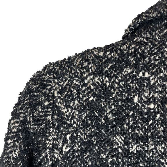 Madewell x Sezane Tweed Wool Blend Double Breasted Blazer Coat Black Size XS - Picture 5 of 7